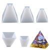 Crystal, epoxy resin, pyramid, silicone mold, triangular accessory handmade, minifigure, handicrafts