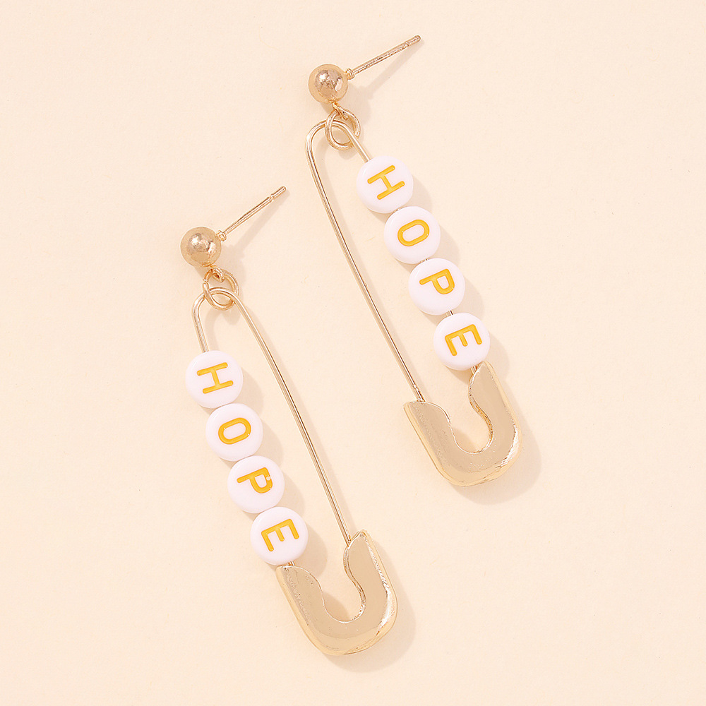 Fashion Creative Paper Clip Letter Earrings display picture 5