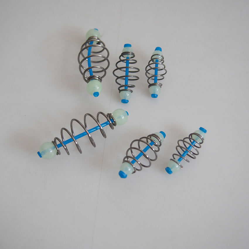 夜光珠鲢鳙弹簧钓鱼弹簧手竿鲢鳙钓组弹簧托饵簧爆炸钩配件渔具用