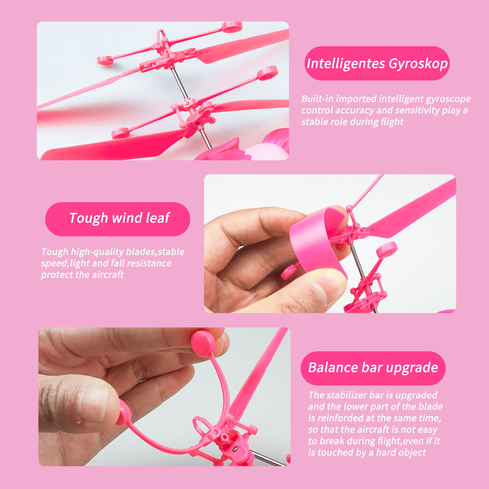 Transfronterizo Amazon venta caliente control manual suspensión avión carga luminoso unicornio sensor juguete volador