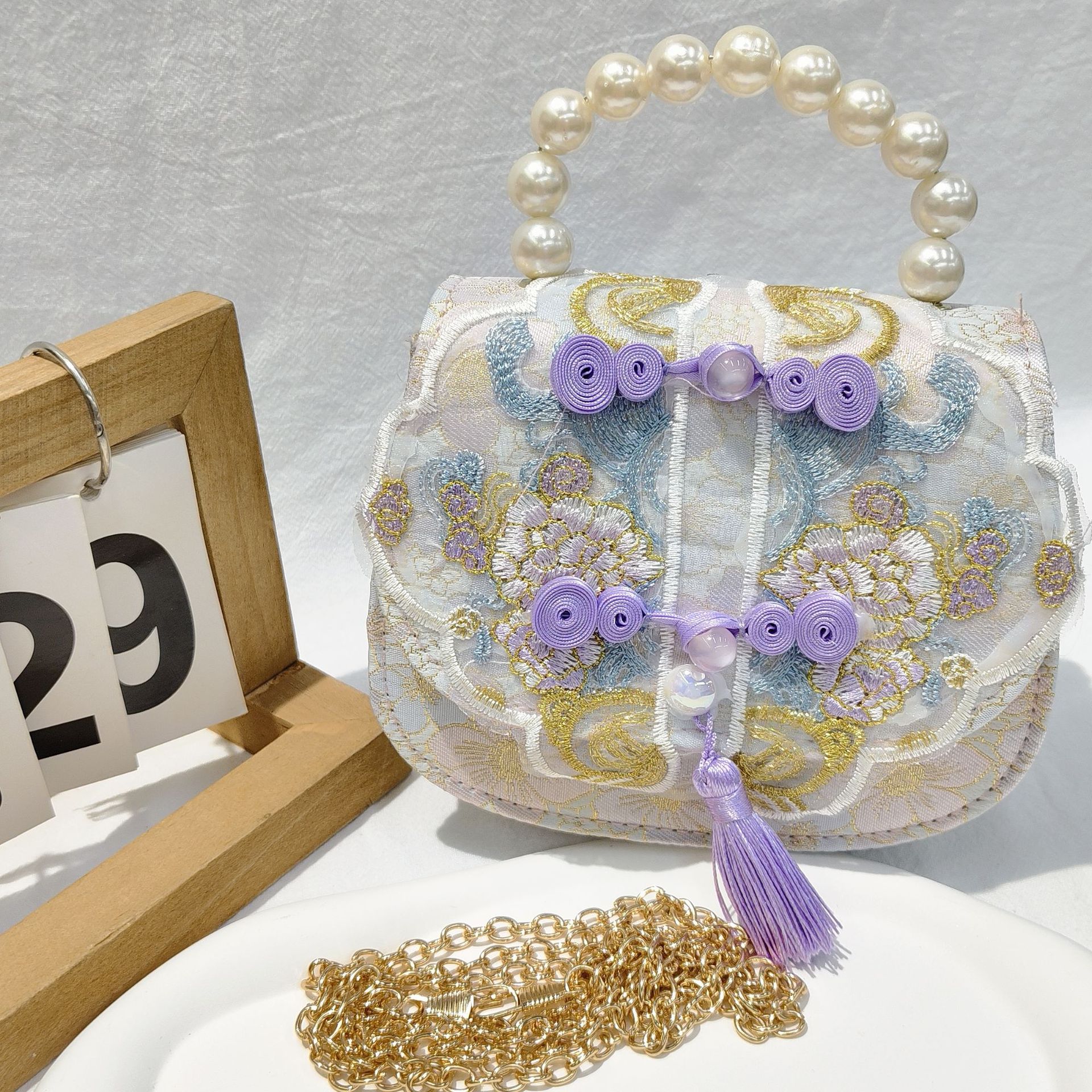 Bolso de arco para niños bolso de rosa de verano bolso de mochila para chicas bolso de princesa de perla pequeña bolsa de cambio de viento fragante