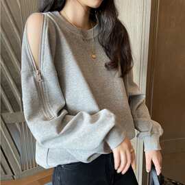 卫衣女设计感小众2021新款春秋薄款小个子拉链短款ins潮网红上衣