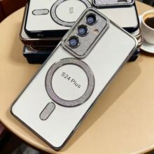 闪亮镜头磁吸手机壳适用三星GalaxyS25/S24FE/S23ULTRA防摔保护套