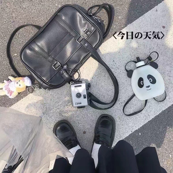 日系学院基础jk制服包PU学生书包通勤斜挎包单肩大容量单肩包斜挎