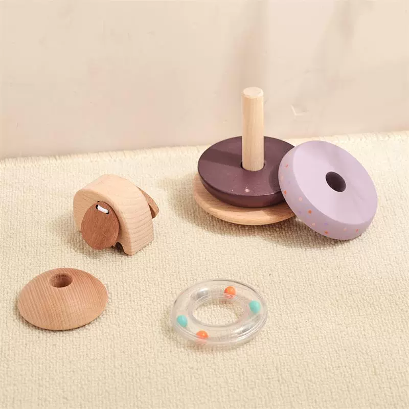 Amusing wooden toy, geometric constructor, early education, brainstorm, elephant