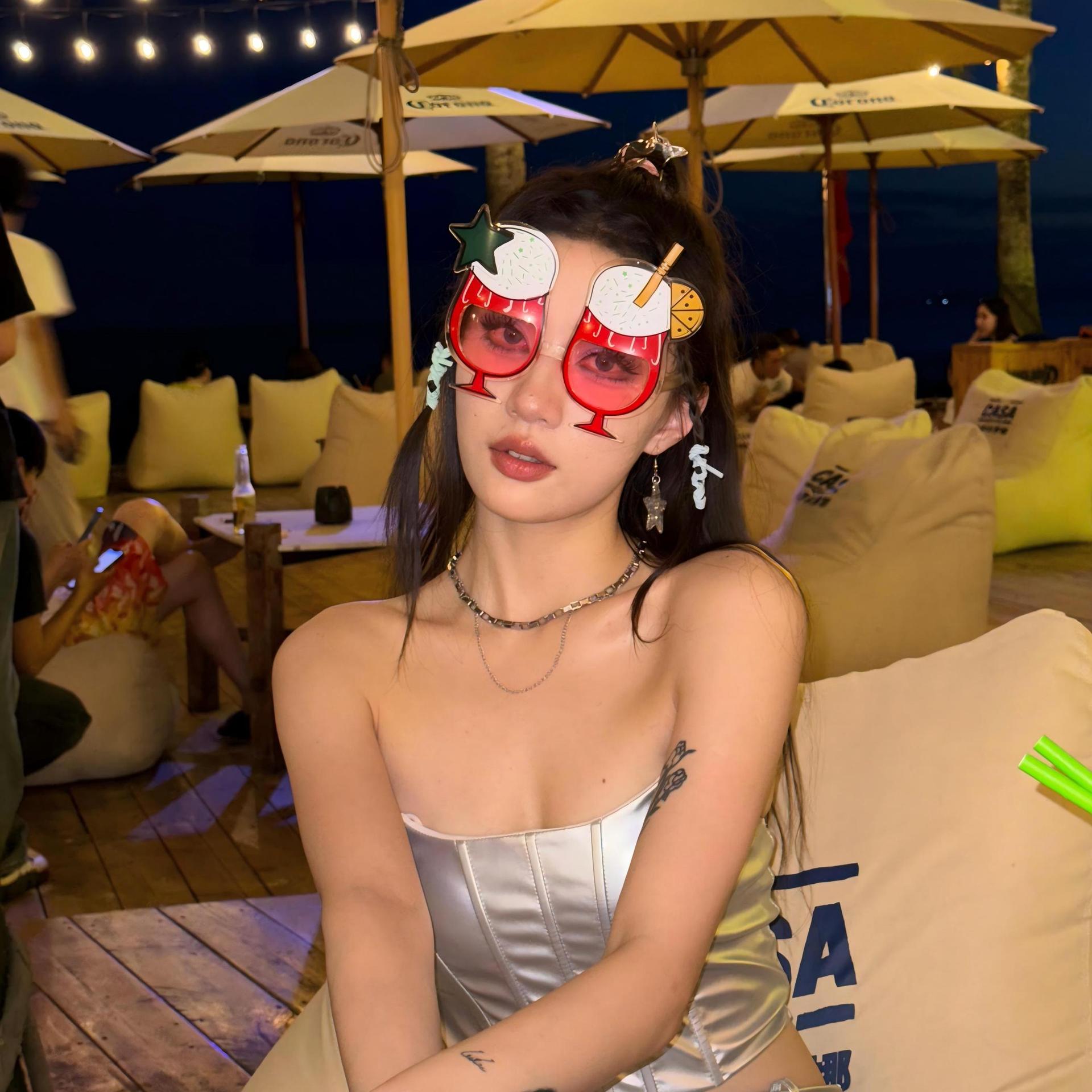 Gafas de Fiesta con Temática Hawaiana, ABS, Divertido, Decorativo, para Fiestas en la Playa y Festivales de Música