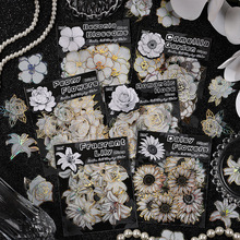 跨境专供新品花香满园复古烫金创意贴纸 花卉手帐素材diy贴画批发