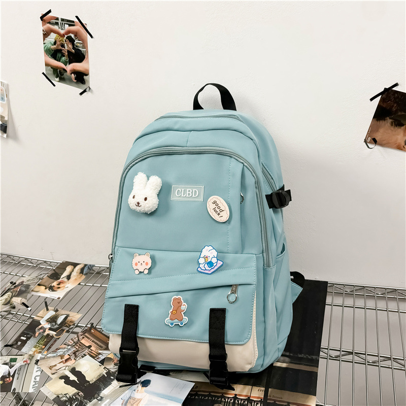 Nueva versión coreana de la mochila escolar japonesa de gran capacidad Harajuku para estudiantes de secundaria, mochila para clase