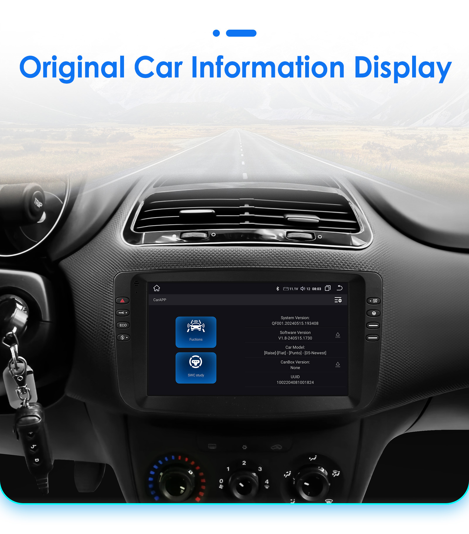 9inch Large Screen Suitable for 12-15 Fiat Panda Car Android Navigation Gps Navigator All-In-One Mp5