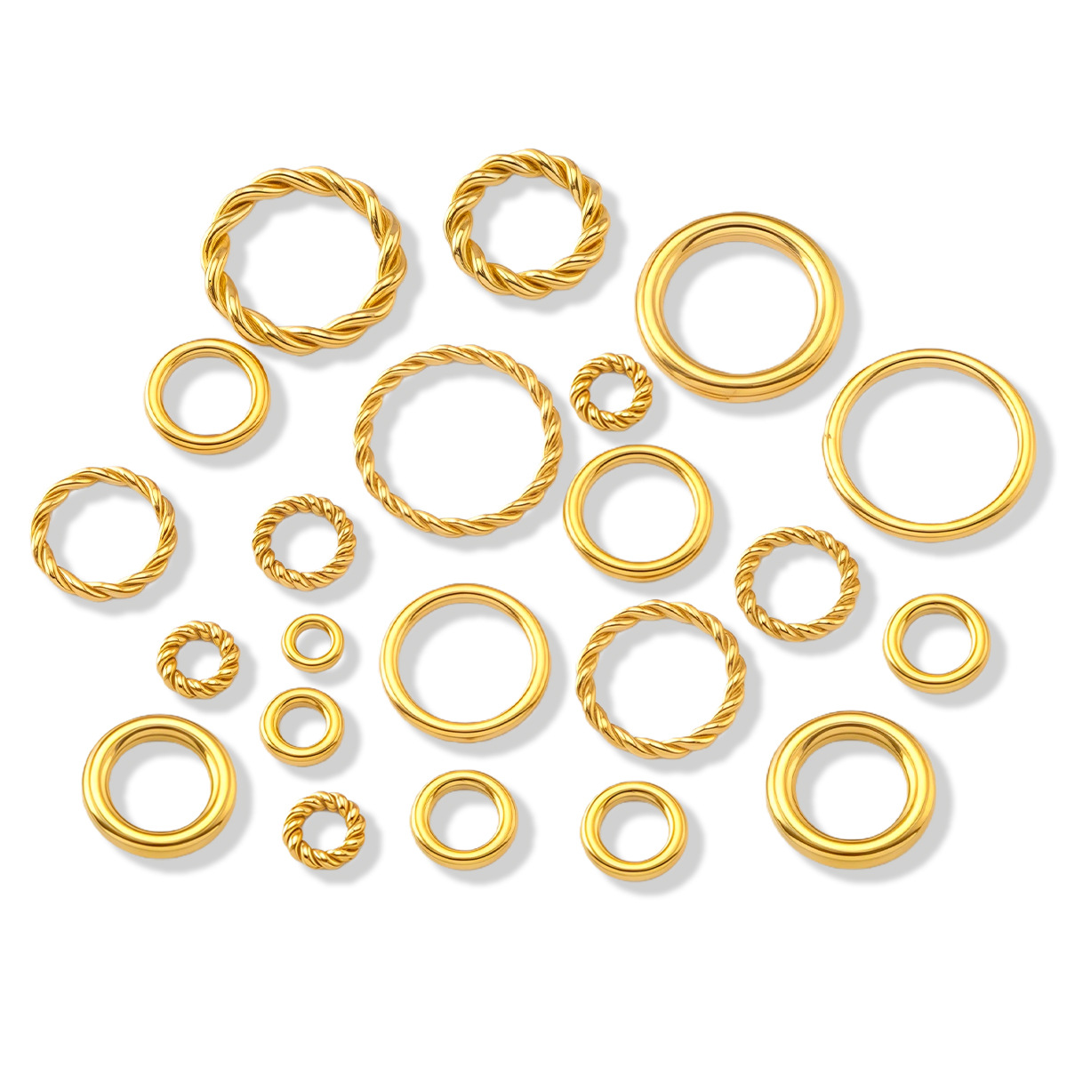 Stainless Steel Twist Ring Connector Geometric Circle DIY Supplies Accessories Decorative Twist Ring
