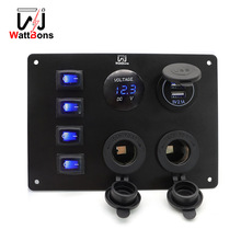 12-24V���b܇���4+4��ˮ���С�_�P�๦�ܽM�ώ����USB늉���