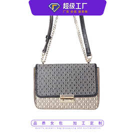 老花字母包OEM包包女斜跨单肩包定制2021时尚小女包代加工轻奢