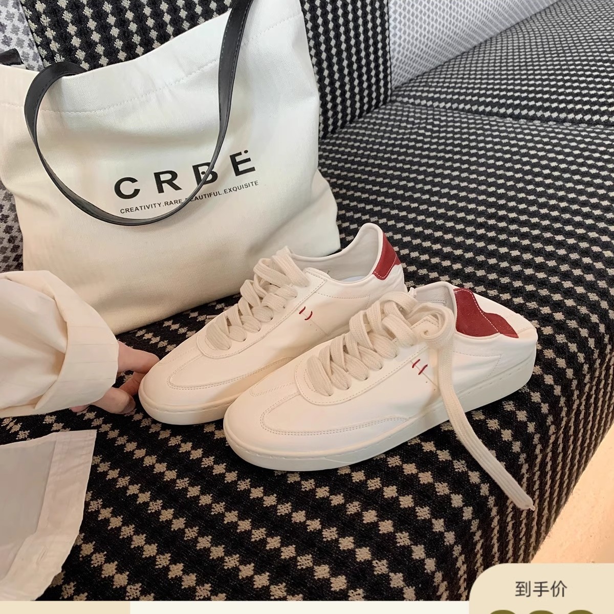 Grava madre studiolee hacer lazos de tendencia vieja casual versátil zapatos de skate redondos zapatos blancos para mujeres nuevos