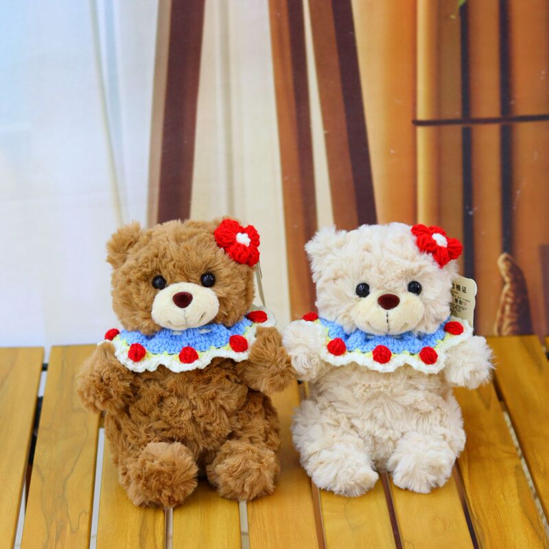 Cross-Border Rose Bear Doll Holding Flowers Teddy Bear Doll Plush Toy Rag Doll Valentine's Day Gift Wholesale