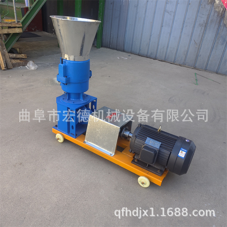 鸡兔羊饲料颗粒机 两相电颗粒饲料机 直连160型饲料造粒机