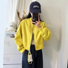 休闲立领棒球服外套女欧洲站2025年春季新款韩版时尚显瘦夹克上衣