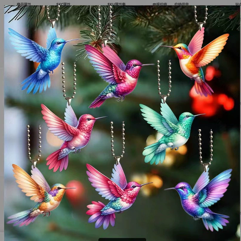 Трансграничный творческий новый продукт колибри акриловой автомобиль подвеска рюкзак подвеска подарок на день рождения украшения дома
