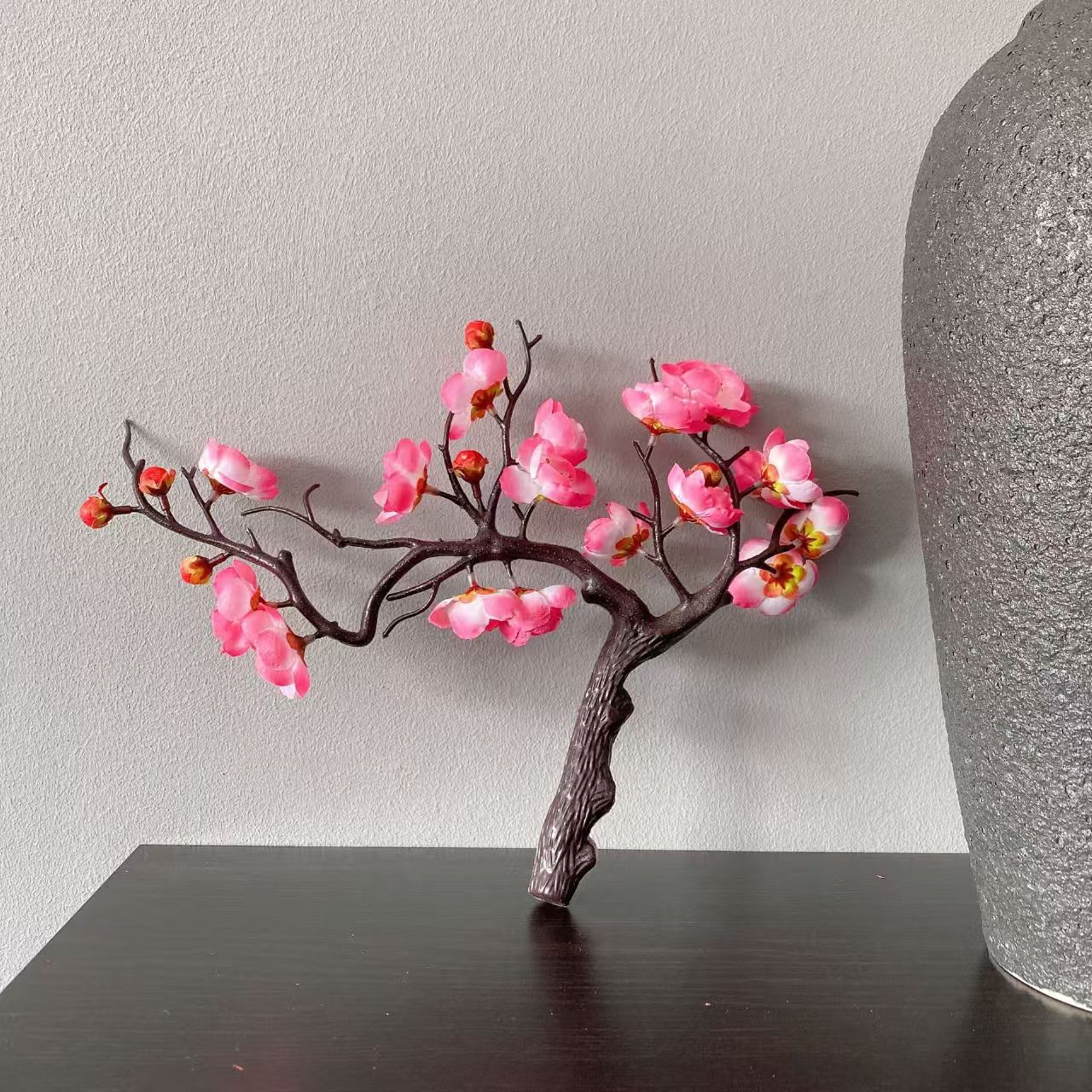 분재 매화 장미 레드