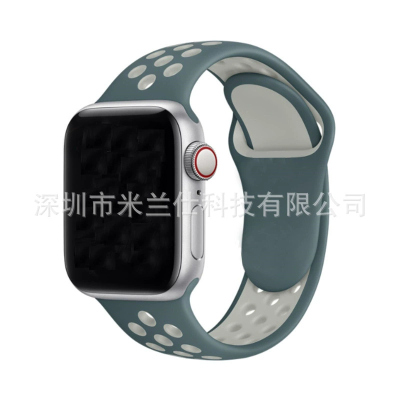 Двухцветный силиконовый браслет Nike S9 подходит для Apple iWatch6789se спортивный Ultra2
