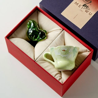 中式玉蕊凝香纯手绘牡丹知宁三才盖碗陶瓷福禄杯双人功夫茶具套装