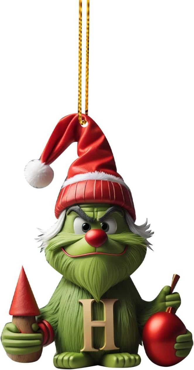 Amazon Grinch carta decoración de Navidad árbol de Navidad ornamento colgante ornamento
