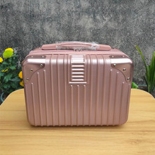 金属包角手提箱14寸化妆箱便携小型旅行箱收纳箱礼盒批发