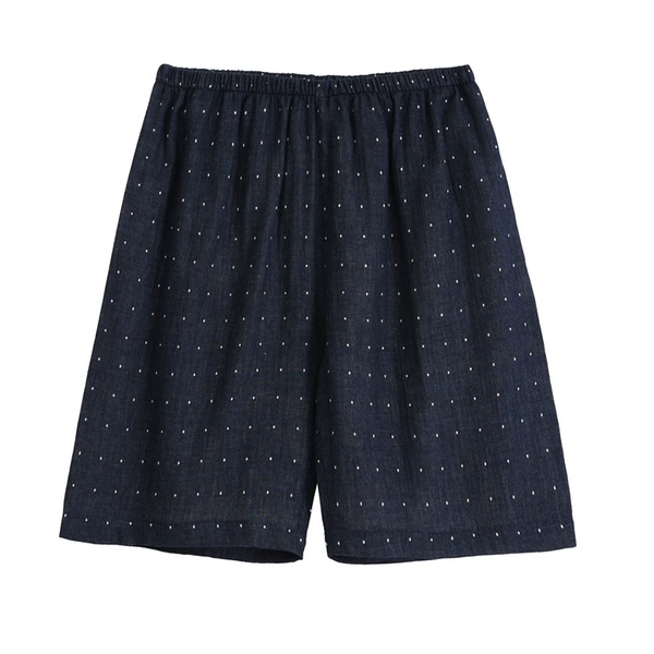 [Double-layer gauze shorts] Navy blue dots-men's style