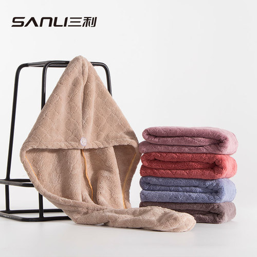 [Variety of new hair drying caps] Sanli Towel Coral Velvet Shower Cap, the same microfiber hair drying cap as the Internet celebrity