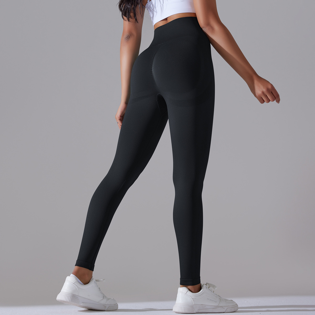 Modern Style Simple Style Solid Color Nylon Cotton Blend Active Bottoms Leggings display picture 10