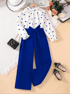 Z 23714 Children's Printed Wide Leg Pants Set ��ͯӡ�����ѝ