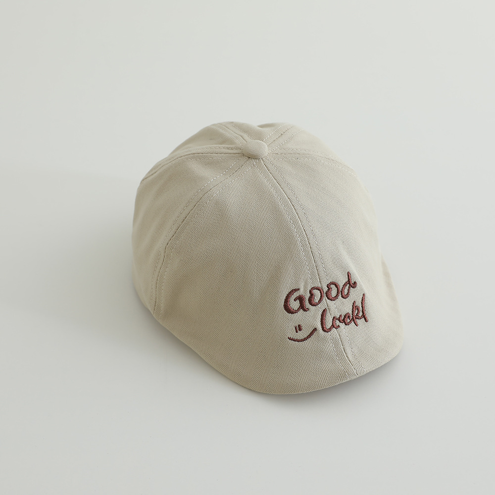 Boina infantil coreana trajes extranjeros letras bordadas sombreros de avance para niños y niñas sombreros de primavera y otoño