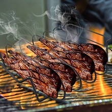 烧烤架DIY不粘烤肋骨架烤肉网牛排架排骨架子BBQ户外羊排烘烤用具