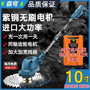 Imported Electric Lawn Mower Rechargeable High-Power Lithium Battery Multi-Functional Agricultural Small Household Orchard Weeder