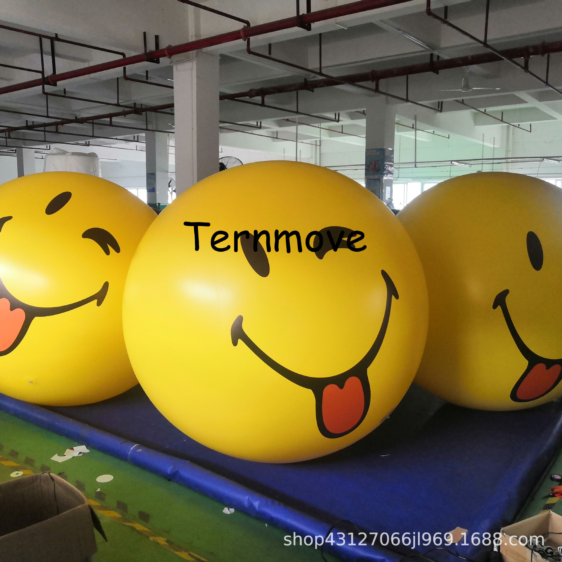 PVC充气沙滩球 儿童玩具球充气广告笑脸球表情球美陈装饰道具球