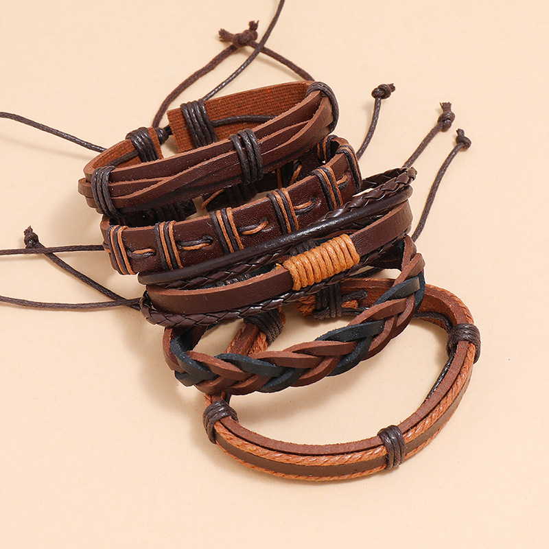 simple retro woven leather bracelet