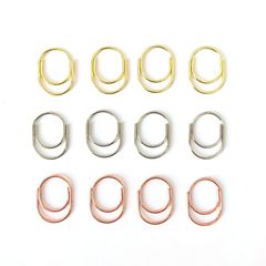 Cross-border direct supply 25mm fat paperclip creative colorful paperclip wholesale metal gold rose keychain pin