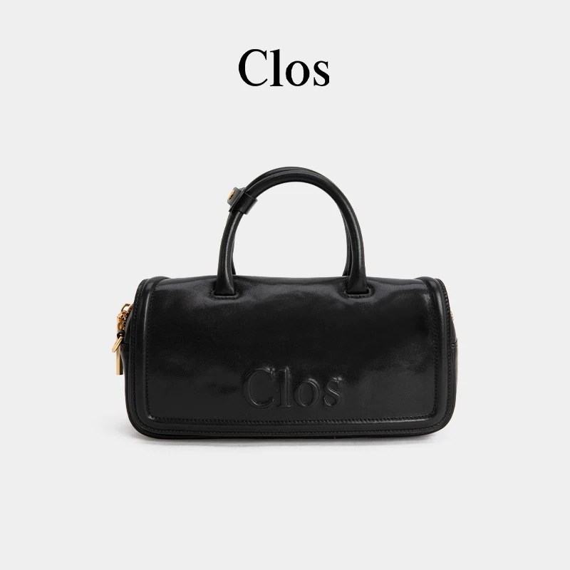 Borsa a spalla in vera pelle retro a cuscinetto da donna_voghion.com
