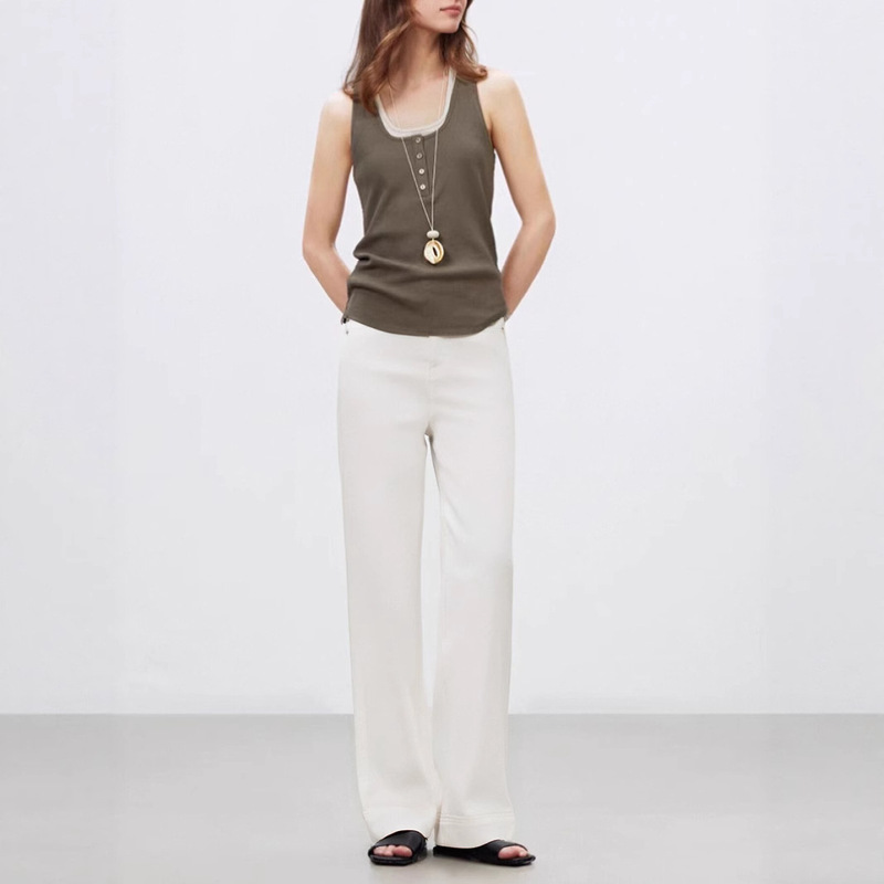 Li Girl's Tencel Wide-Leg Jeans for Women, Summer Thin Style 2026 New High-Waisted Slimming Loose Straight Pants