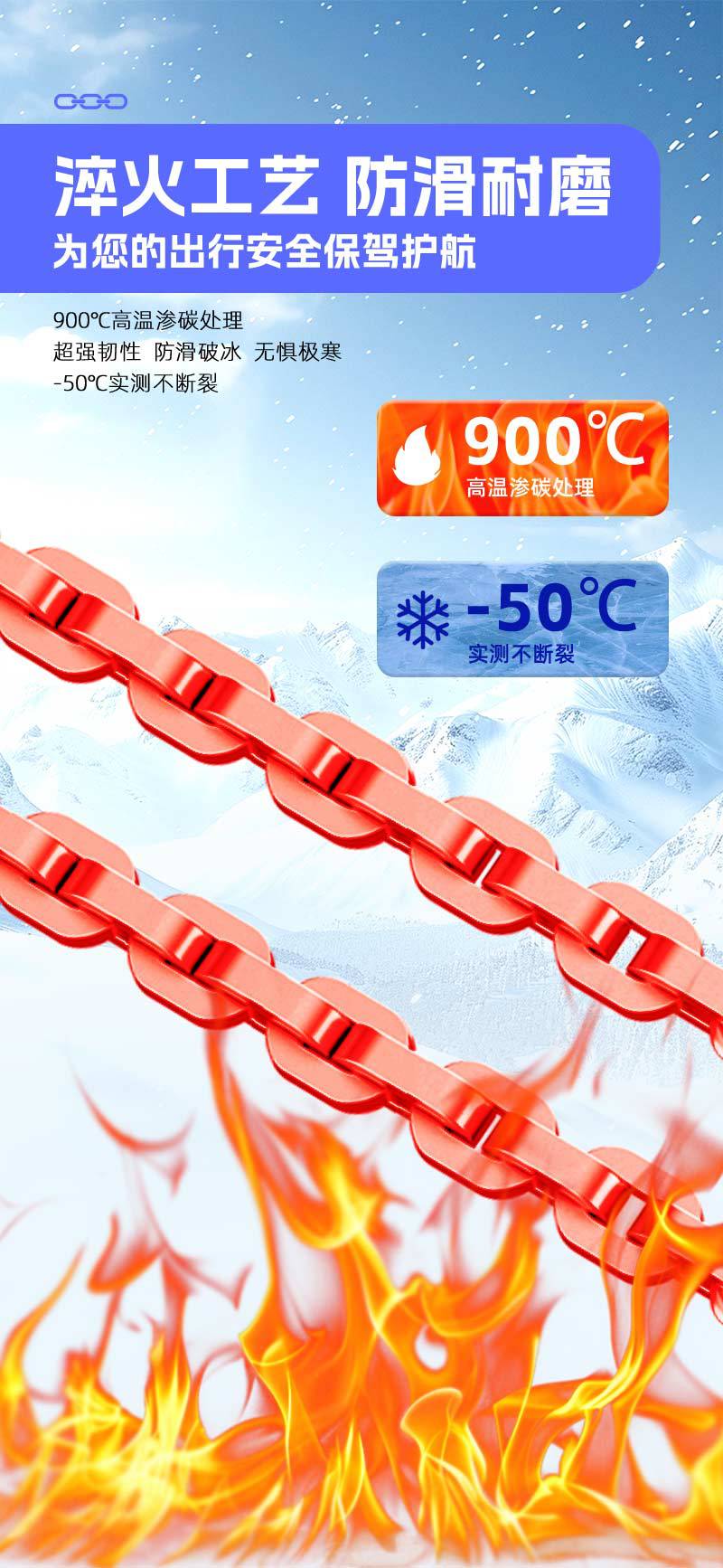 New Model, Easy to Install, Fully Enclosed, Self-Locking Anti-Skid Chain for Breaking Ice, Suitable for Car Tires, Suvs, and Use in Snow and Mud