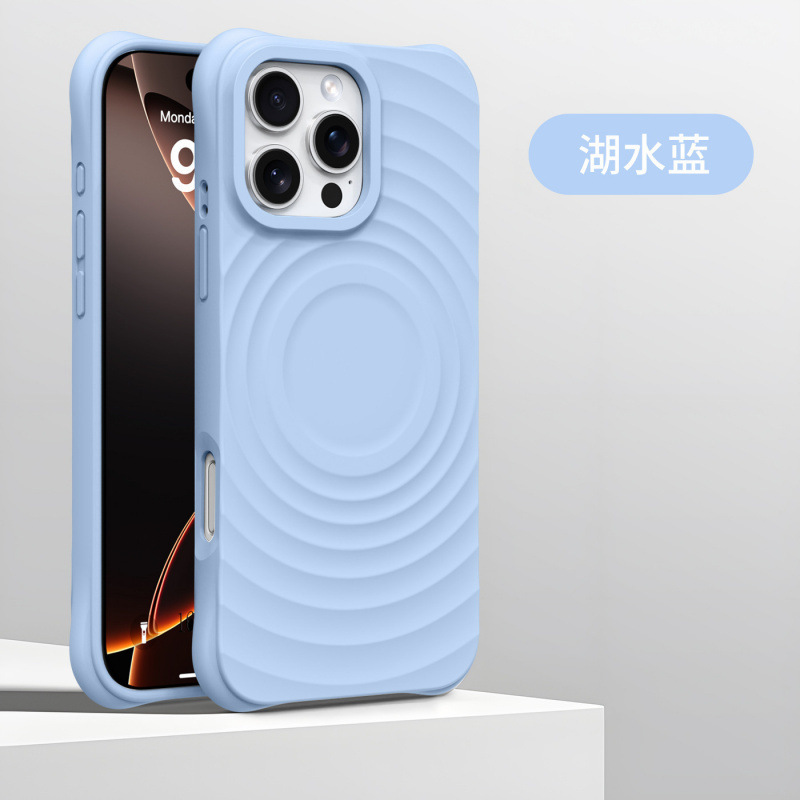 适用iphone17promax手机壳磁吸苹果16波漾液态硅胶15纯色14防摔壳|undefined