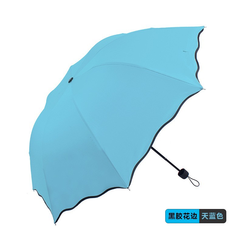 Fuente de fábrica sombrilla solar fortalecer sol y lluvia para mujeres plegables protector solar anti-ultravioleta engrosado paraguas