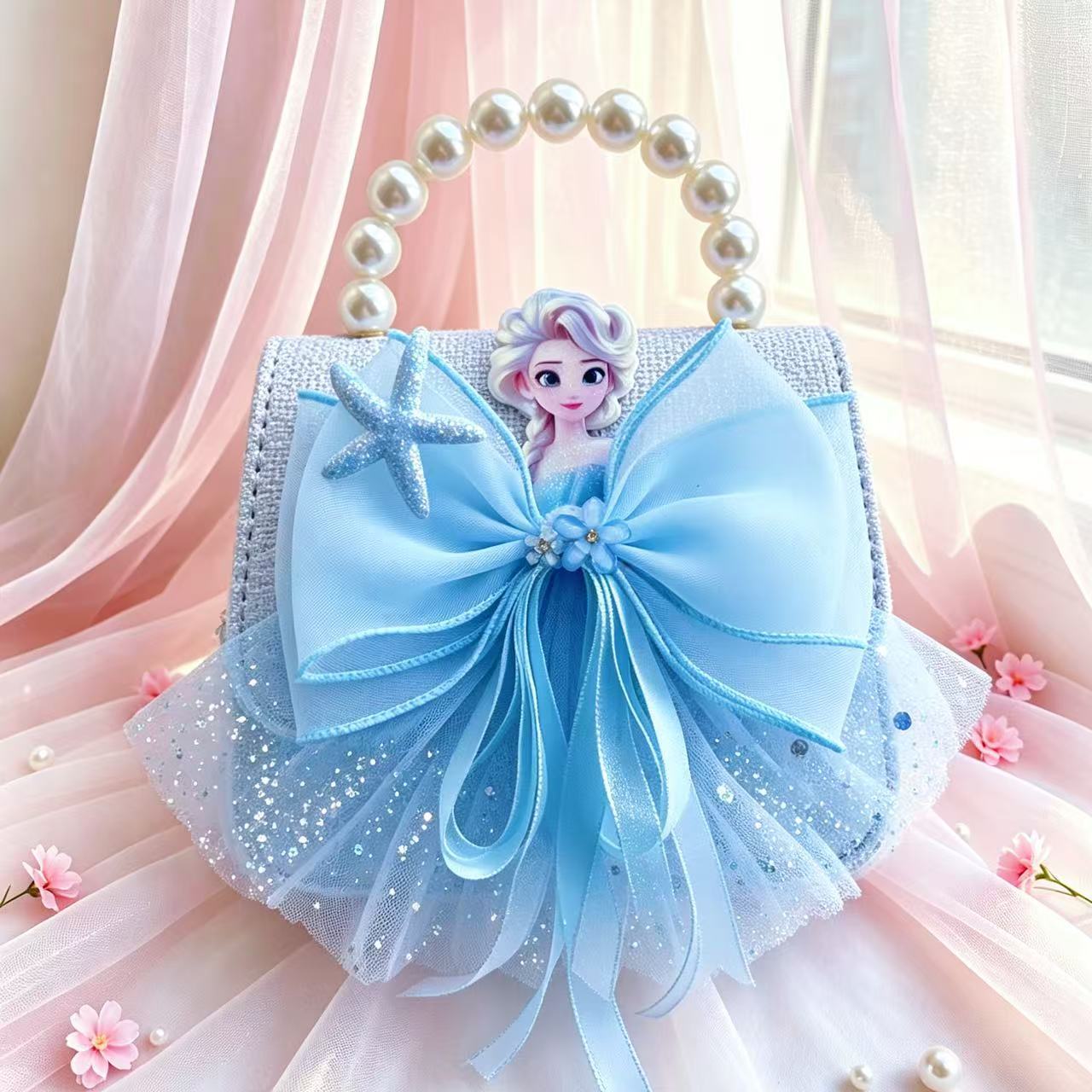 Nuevo comercio exterior pequeña fragancia niñas hombro mochila de moda perla arco bolsos de niños bolsos de cambio de dibujos animados