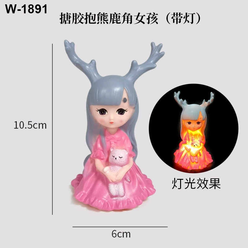 Decorative princess girl doll, cute collectible decor, plastic/resin, many styles and finishes
