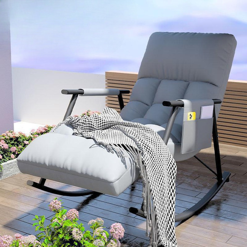 Rocking chair lounge chair balcony home use leisure Nordic style rocking chair adult bedroom lazy sofa living room nap chair
