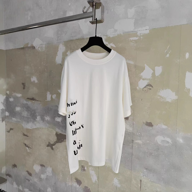 Ceiling Version in Stock High Quality Bv Home 2025 New Printed Short-Sleeved T-Shirt Loose Fit Men and Women Same Style t