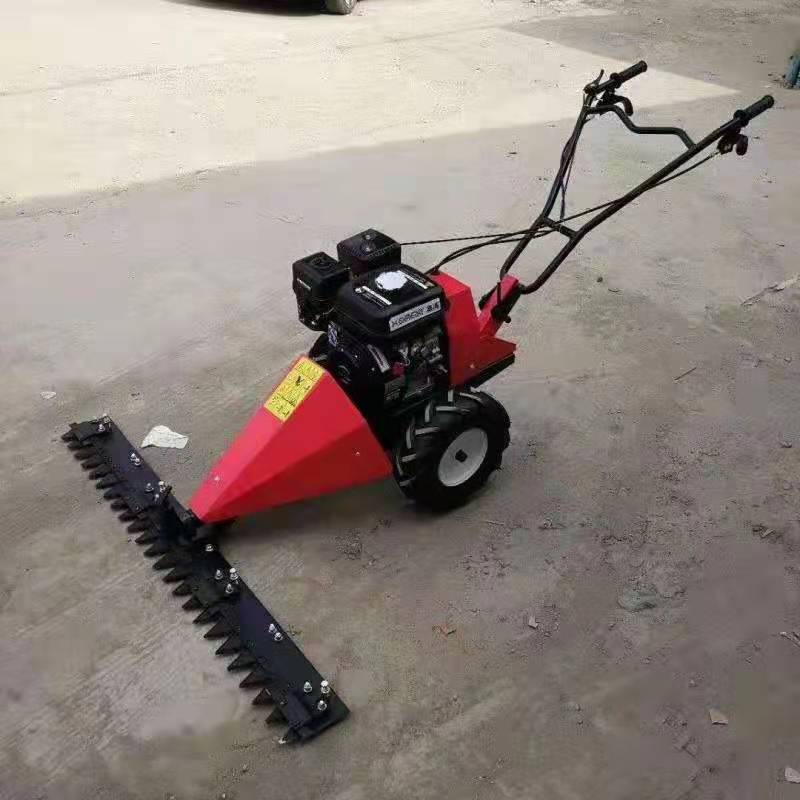 手推式前置牧草收割机 汽油柴油1.2米剪草机 自走式小型割草机