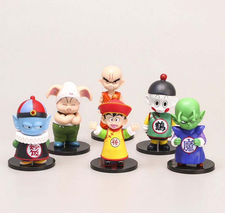 二代6款七龙珠手办 孙悟饭笛子魔童皮拉夫乌龙库林饺子公仔摆件