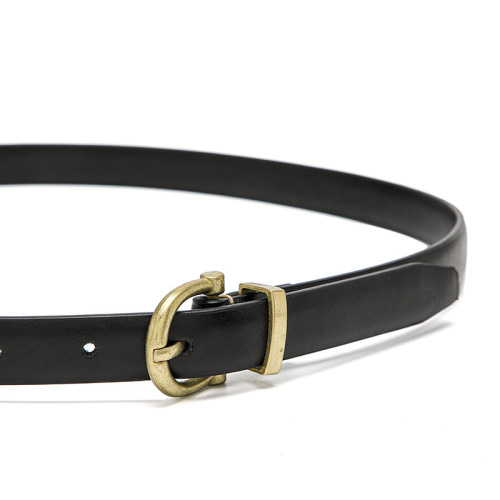 Belt women's new jeans fashion versatile decorative thin belt ins style retro gold buckle women's trouser belt trend
