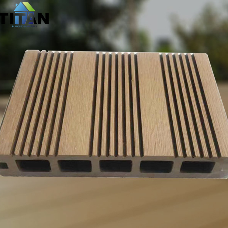 Terraza agujero cuadrado hueco madera de plástico tablero de la Gran Muralla decoración de pared piso de madera de plástico pasillo de jardín al aire libre tablero de pared exterior de madera de plástico