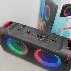ダブル6.5インチ携帯大音量カード付きオーディオマイク付き屋外デパートの携帯bluetoothスピーカー卸売り